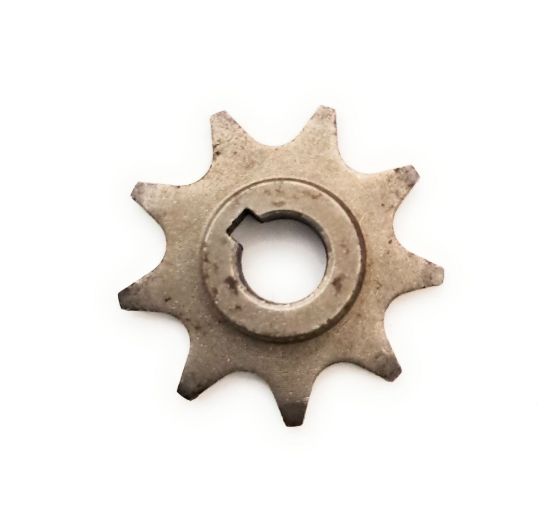 The 9-tooth Pinion Gear is specifically designed for use with the MY1016Z Motor and is compatible with 410 Chains. Prior to placing your order, please ensure that the dimensions of your motor and chain are appropriate for this gear.